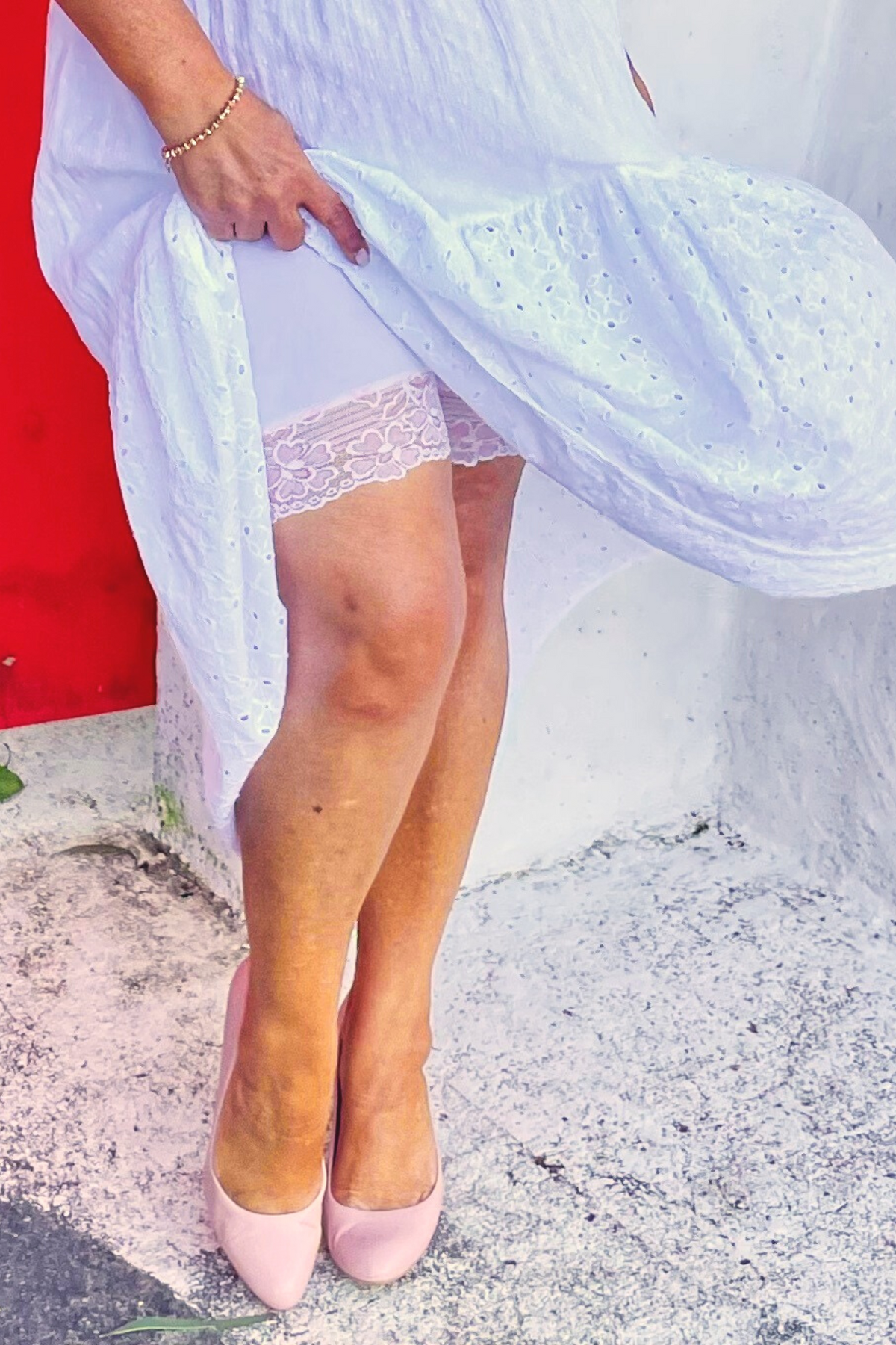 &#39;Pink Marshmallow&#39; MID-LEG anti chafing shorts